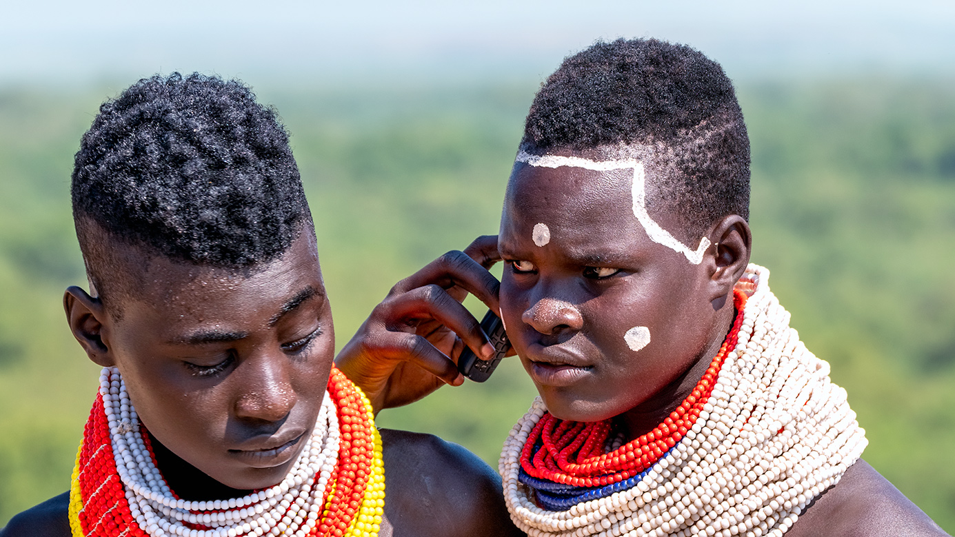 Äthiopische Mädchen fotografiert auf einer Fotoreise